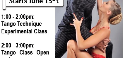 Maria Blanco – Tango Classes on Saturday afternoons!