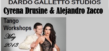 Tango Workshops w/ Cyrena Drusine & Alejandro Zacco – May 11 & 12